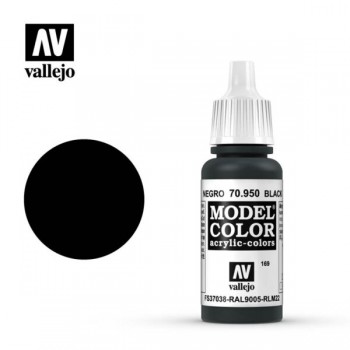 Vallejo Model Color Acrylic Black RAL9005 70950